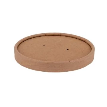 Salátás papírtégelyhez papír KRAFT tető (500-1000 ml) (25 db/cs)