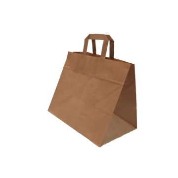 Papírtáska szalagfüles 32 x 20 x 24 cm fekvő BARNA (150 db/cs)