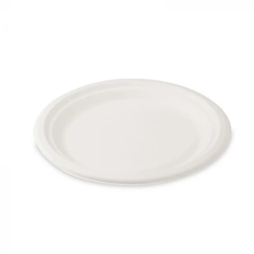 Lapostányér 22 cm cukornád fehér (50 db/cs)