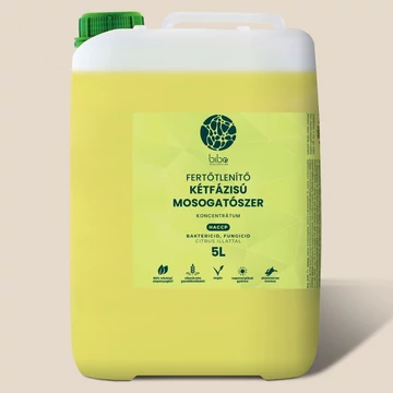 Cleaneco fertőtlenítő kétfázisú mosogatószer koncentrátum citrus illattal 5L