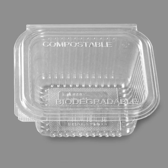 Egybefedeles környezetbarát PLA doboz 500 ml 135 x 125 x 56 mm (50 db/cs)