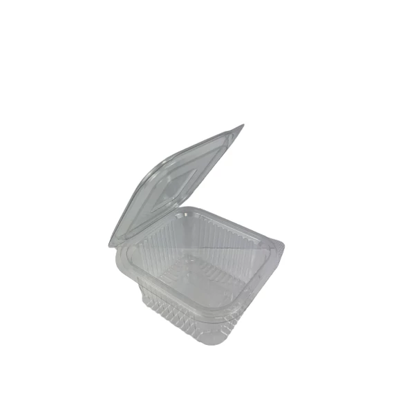 Egybefedeles műanyag doboz 375 ml (PET) 104,5 x 122,5 x 56 mm (100 db/cs) (1000 db/krt)
