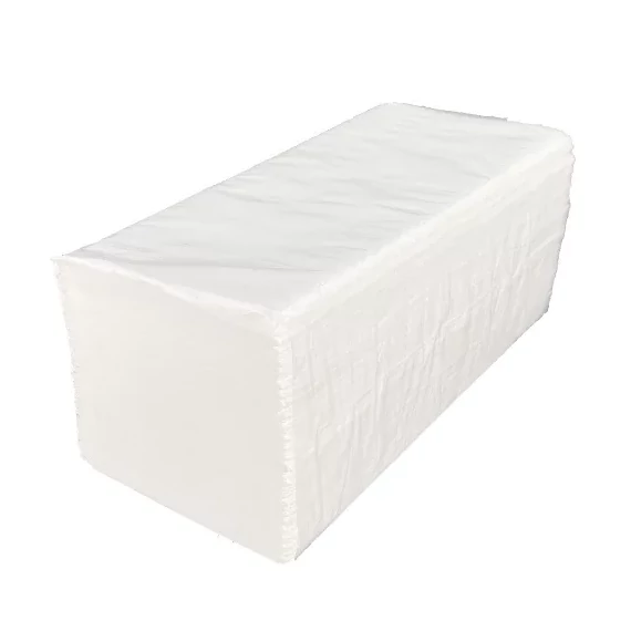 Kéztörlő "Z" hajtogatott fehér 2 rétegű, 200 lap (15 cs/karton)