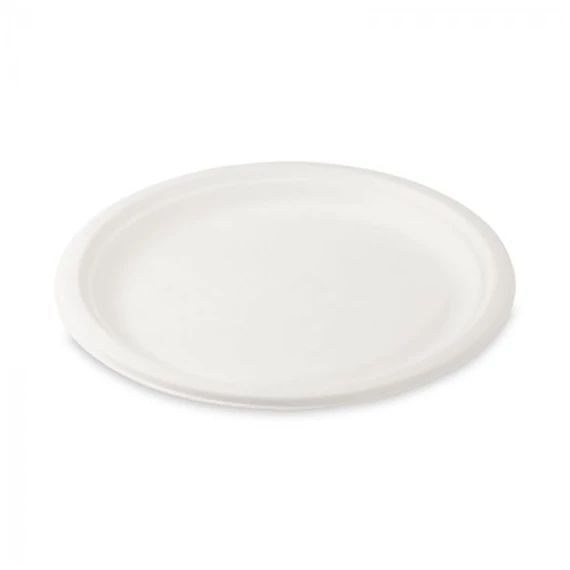 Lapostányér 26 cm cukornád fehér (50 db/cs)