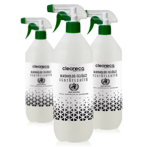 Cleaneco alkoholos felület fertőtlenítő szórófejjel 1L