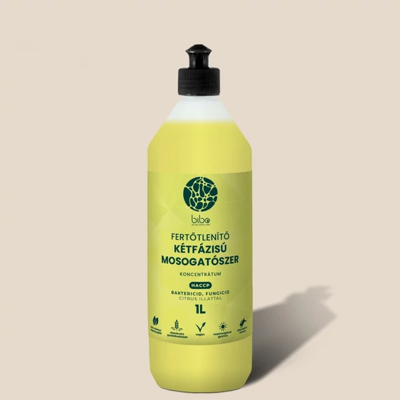 Cleaneco fertőtlenítő kétfázisú mosogatószer citrus illattal 1L 